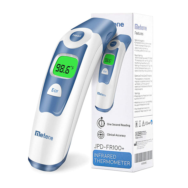 Metene Forehead and Ear Thermometer for Baby, Fast Reading with Fever Alarm & Memories Recall